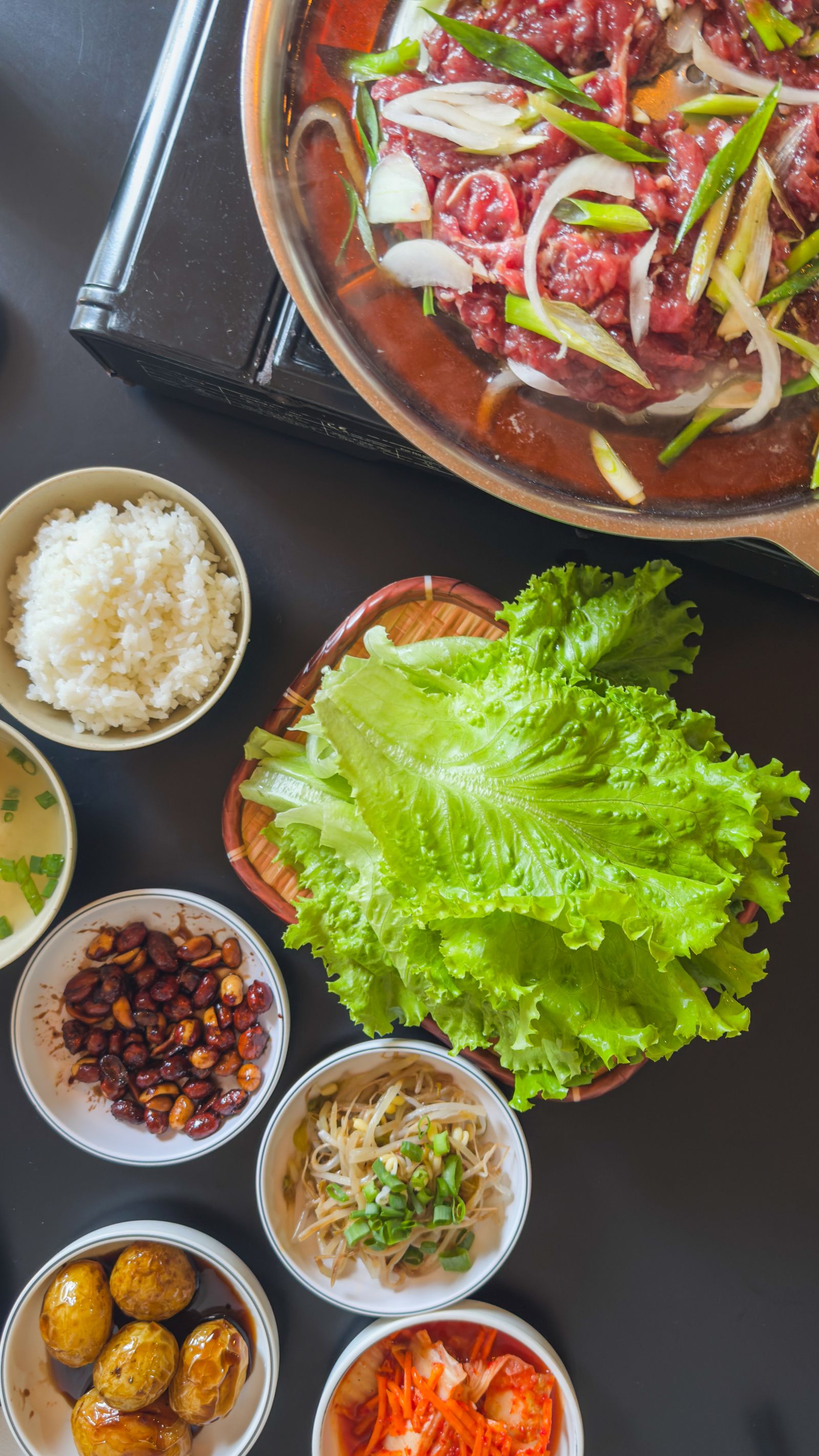 Set A — Korean BBQ spread at Nabi