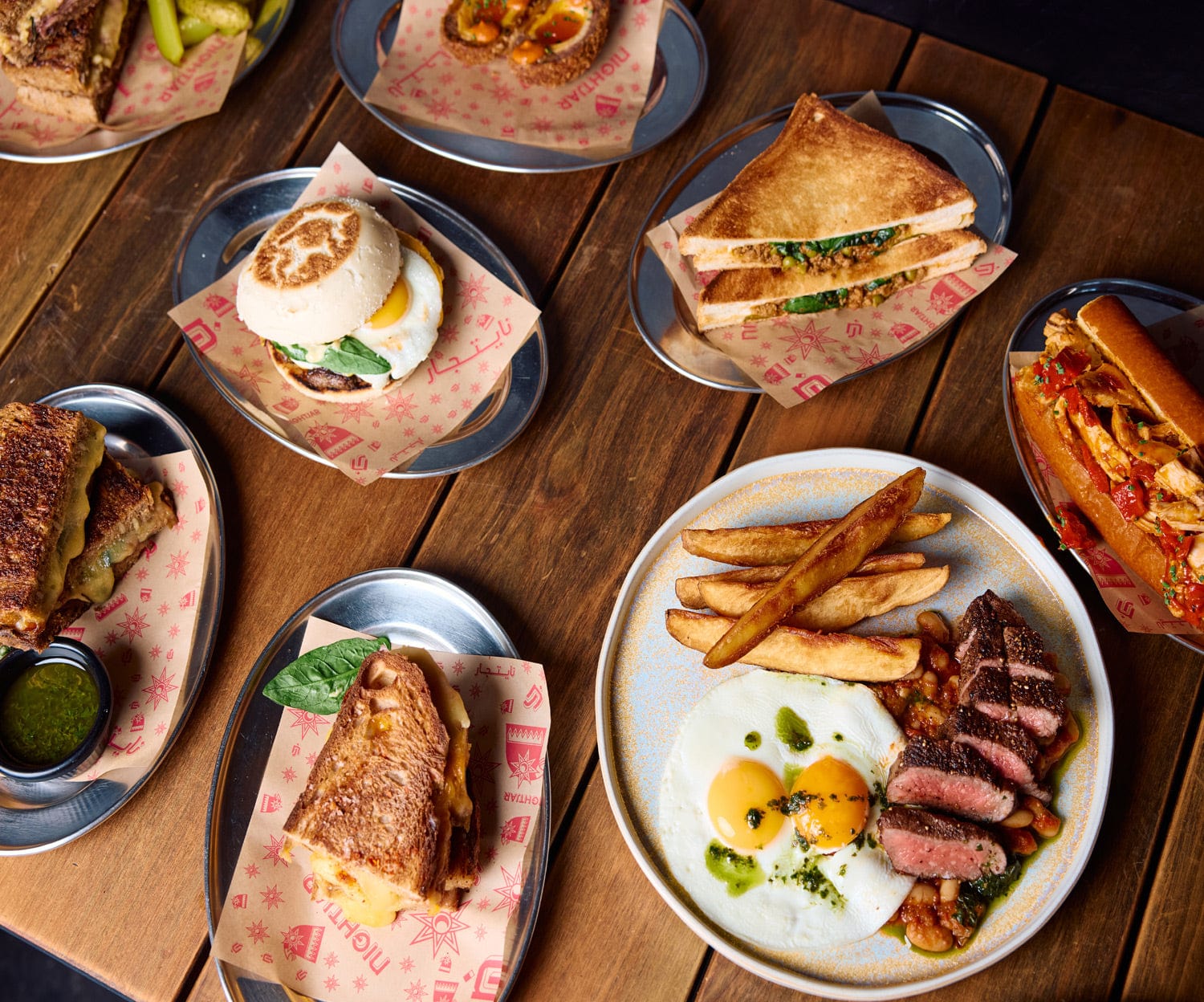 A shared table of breakfast at Nightjar